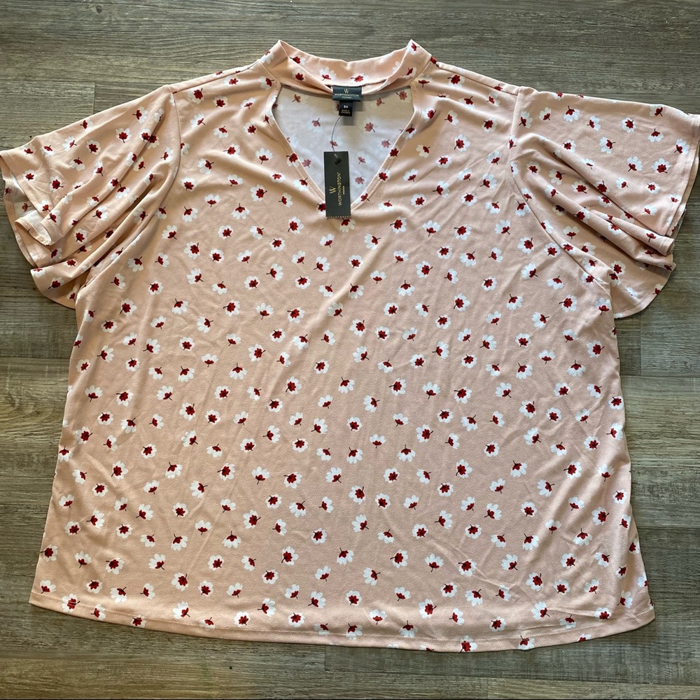 NWT Worthington 3X floral blouse